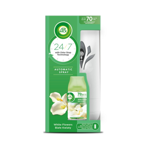 Komplet automatycznego odświeżacza AIR WICK Freshmatic  Białe Kwiaty 250ml