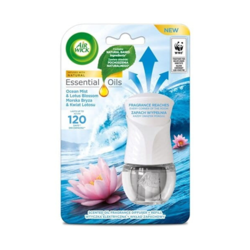 Odświeżacz powietrza AIR WICK elektryczny komplet Morska Bryza i Kwiat Lotosu19 ml 
