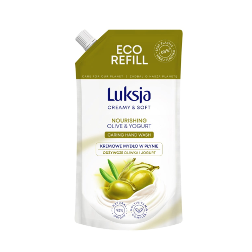 Mydło w płynie zapas Luksja  900 ml Oliwka i Jogurt