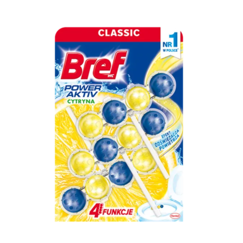 Bref kostka do WC Power Aktiv 3x50g Cytryna
