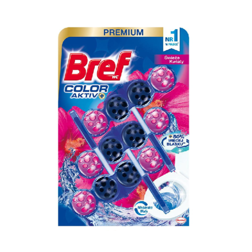 Bref kostka do WC Power Aktiv 3x50g Świeże Kwiaty