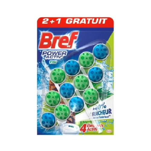 Bref kostka do WC Power Aktiv 3x50g Pine