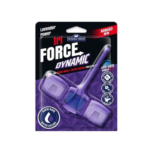 Kostka do WC GF TRI FORCE barwiąca Lawenda 45g