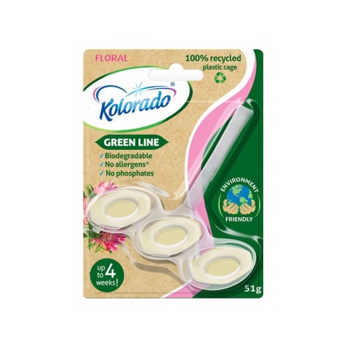 Kostka WC Kolorado  Green Line Floral 51 g.