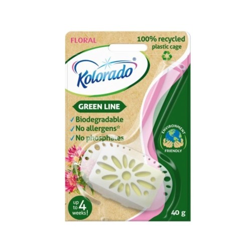 Kostka WC Kolorado Green Line Floral 40g