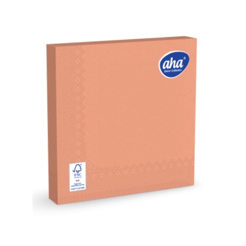 Serwetki AHA łososiowa 33x33 3 W 20 szt