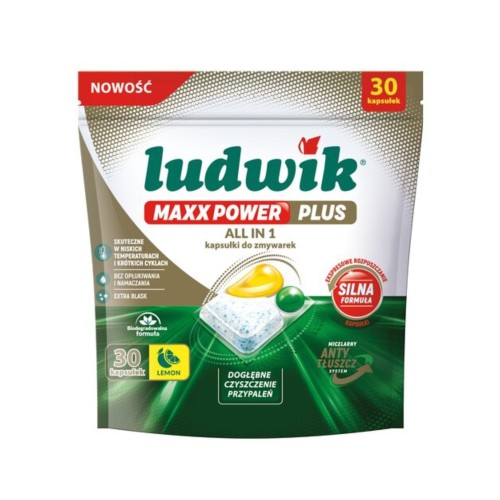 LUDWIK kapsułki do zmywarki MAX POWER PLUS ALL IN1 Lemon 30szt