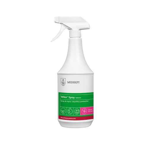 Medisept Velox Spray Teatonic ML703 płyn do dezynfekcji powierzchni ze spryskiwaczem 1 L