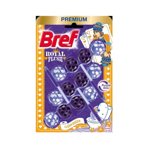 Bref kostka do WC Color  Aktiv Clean Queen barwiąca 3x50g 