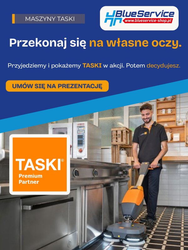 Taski maszyny Premium Partner Ambasador Blue Service