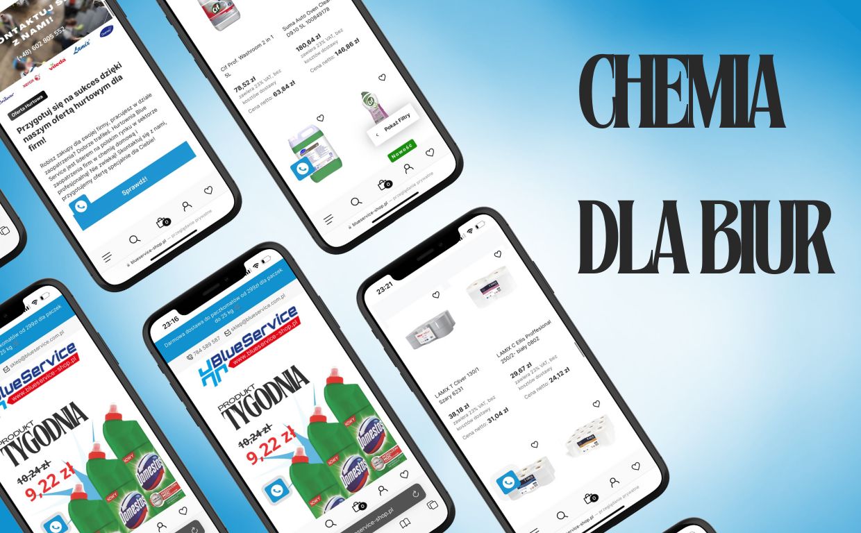 Środki czystości dla firm i biur - skorzystaj z oferty Blue Service